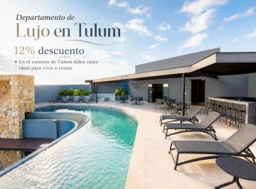 Departamento · 82m² · 2 Recámaras · 1 Estacionamiento · En Venta Departamento de 2 Habitaciones en en Aldea Zama con Alberca y Gimnasio Para Vivir o Rentar