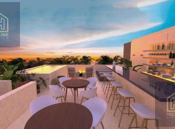 Departamento · 40m² · 1 Recámara · 1 Estacionamiento · En Venta Estudio en Tulum con Área de Bbq, Jacuzzi, Rooftop Bar, Rooftop Pool, Swimup Pool