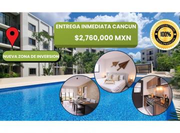 Departamento · 84m² · 1 Estacionamiento · Oportunidad Credito Hipotecario, Departamento en Cancún, Entrega Inmediata