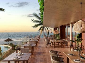 Departamento · 68m² · 1 Recámara · 1 Estacionamiento · En Venta Estudio Tipo Loft en Puerto Morelos Beach Front con Piscina Panorámica, Restaurante