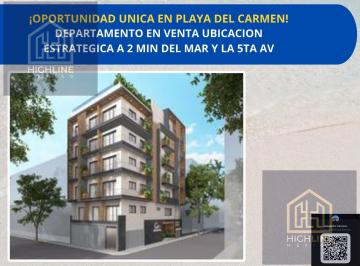 Departamento · 33ha · 1 Recámara · 1 Estacionamiento · Departamento en Venta Ubicado en Playa del Carmen a 3 Minutos del Mar