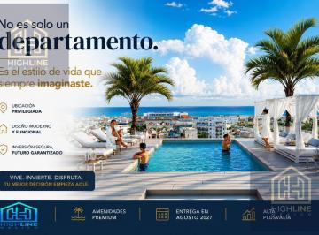 Departamento · 40m² · 1 Recámara · 1 Estacionamiento · Departamento en Venta de 1 y 2 Recamaras en Playa del Carmen, con Alberca, Elevador, Gym