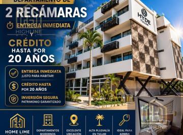 Departamento · 74m² · 2 Recámaras · 1 Estacionamiento · Departamento de 2 Recamaras Entrega Inmediata, Alberca, Gym