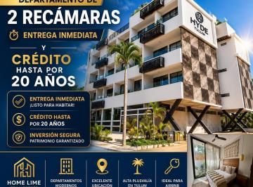 Departamento · 74m² · 2 Recámaras · 1 Estacionamiento · Invierte Departamento en Venta de 2 Recamaras Lock Off en Tulum Entrega Inmediata
