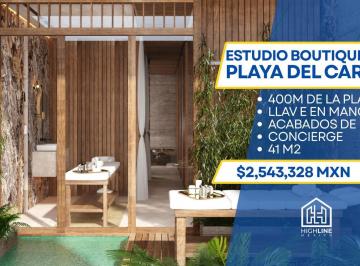 Departamento · 41m² · 1 Recámara · 1 Estacionamiento · Departamento Boutique en Venta Playa del Carmen, Gym, Piscina, Club de Playa. Muelle a Cozumel