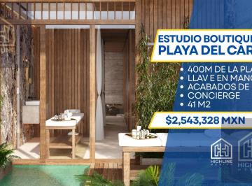 Departamento · 41m² · 1 Recámara · 1 Estacionamiento · Departamento Boutique en Venta Playa del Carmen, Gym, Piscina, Club de Playa. Muelle a Cozumel