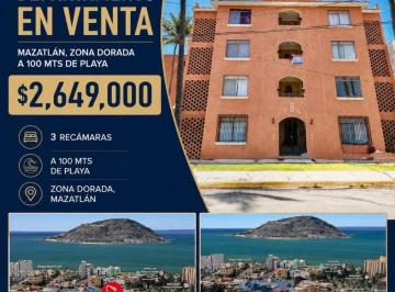 Departamento de 3 habitaciones, Mazatlán · Departamento en Venta en Mazatlan, Sinaloa (Zona Dorada)