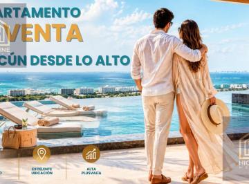 Departamento · 112m² · 3 Recámaras · 4 Estacionamientos · Penthouse en Venta en Cancun/ Piso 21/ Vista Panorámica a La Zona Hotelera de Cancun