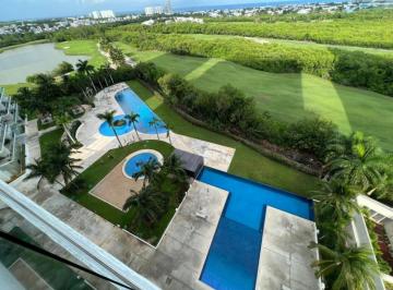 Departamento · 190m² · 3 Recámaras · 2 Estacionamientos · Departamento en Renta Vista Al Mar en Puerto Cancun Sky Residences