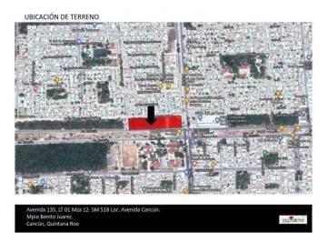 Terreno / Lote · 817m² · Cancun Terreno Comercial en Venta