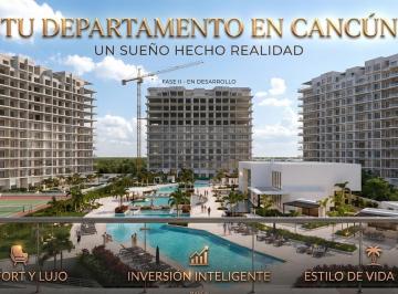 Departamento · 107m² · 2 Recámaras · 2 Estacionamientos · Distribución Inteligente en Planta Baja, con Jardin Privado, Ubicación Premium Cancun, Sur