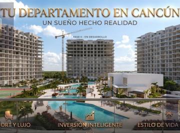 Departamento · 107m² · 2 Recámaras · 2 Estacionamientos · Distribución Inteligente en Planta Baja, con Jardin Privado, Ubicación Premium Cancun, Sur