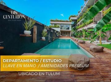 Departamento · 51m² · 1 Recámara · 1 Estacionamiento · Departamento Tipo Estudio Llave en Mano de Entrega Inmediata en Tulum a Pasos del Mar | Alberca