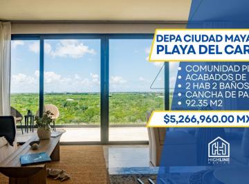 Departamento · 92m² · 2 Recámaras · 1 Estacionamiento · Departamento en Venta Playa del Carmen, Ciudad Mayakoba, 1 Recámara, Comunidad Planeada, Naturaleza