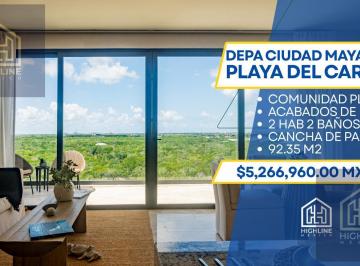 Departamento · 92m² · 2 Recámaras · 1 Estacionamiento · Departamento en Venta Playa del Carmen, Ciudad Mayakoba, 1 Recámara, Comunidad Planeada, Naturaleza