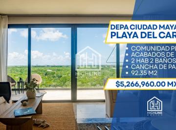 Departamento · 92m² · 2 Recámaras · 1 Estacionamiento · Departamento en Venta Playa del Carmen, Ciudad Mayakoba, 1 Recámara, Comunidad Planeada, Naturaleza