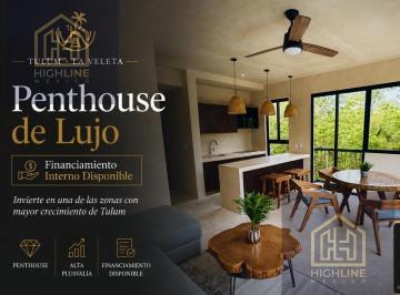 Departamento · 80m² · 1 Recámara · 1 Estacionamiento · Penthouse en Tulum con Rooftop Privado, 1 Recámara | Financiamiento Disponible.