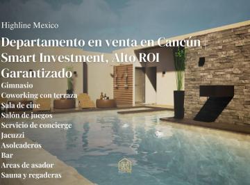 Departamento · 44m² · 1 Recámara · Departamento en Venta en Cancún | Smart Investment, Alto Roi Garantizado