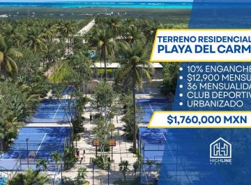 Terreno / Lote · 434m² · Terreno Residencial en Venta Playa del Carmen, Club Deportivo, Selva, Urbanizado, Alta Plusvalía