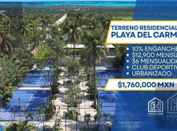 Terreno / Lote · 434m² · Terreno Residencial en Venta Playa del Carmen, Club Deportivo, Selva, Urbanizado, Alta Plusvalía