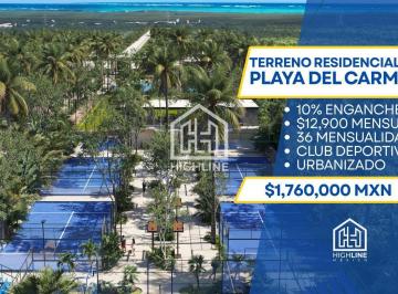 Terreno / Lote · 434m² · Terreno Residencial en Venta Playa del Carmen, Club Deportivo, Selva, Urbanizado, Alta Plusvalía
