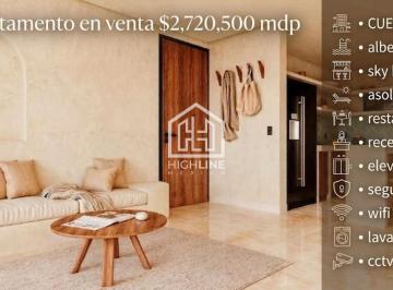 Departamento · 36m² · 1 Recámara · 1 Estacionamiento · Departamento en Playa del Carmen en Venta 1 Habitación 1 Baño Sky Bar Alberca Wifi Biciparking Cctv
