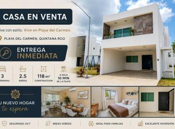 Casa · 117m² · 3 Recámaras · 2 Estacionamientos · Casa en Venta | Entrega Inmediata | 3 Recamaras | Alberca | Gimnasio