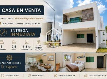 Casa · 117m² · 3 Recámaras · 2 Estacionamientos · Casa en Venta | Entrega Inmediata | 3 Recamaras | Alberca | Gimnasio
