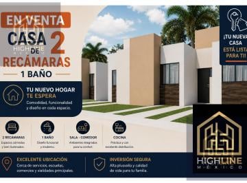 Casa · 44m² · 2 Recámaras · 1 Estacionamiento · Casa en Venta | Amenidades | Piscina | Palapa | Seguridad