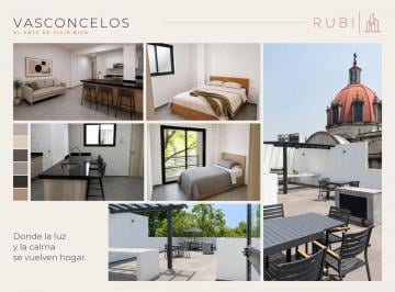 Departamento de 2 habitaciones, Miguel Hidalgo · Departamento Nuevo en San Miguel Chapultepec, Contamos con Opcion en Pb con Patio en Vez de Terraza