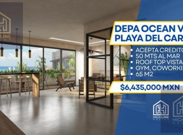 Departamento · 65m² · 1 Recámara · 1 Estacionamiento · Departamento en Venta Playa del Carmen, 1 Recámara, Alberca Infinity, 50 m² del Mar