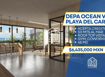 Departamento · 65m² · 1 Recámara · 1 Estacionamiento · Departamento en Venta Playa del Carmen, 1 Recámara, Alberca Infinity Vista Al Mas,50 m de La Playa
