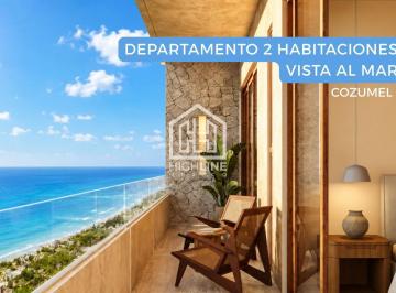 OPORTUNIDAD · Departamento Vista Al Mar en Cozumel - 2 Habitaciones - Rooftop Pool, Cerca del Ferry y Centro