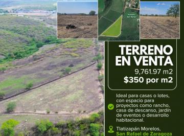 Terreno / Lote 9761m² Venta San Rafael Zaragoza · Terreno en Venta en Tlaltizapán, Morelos