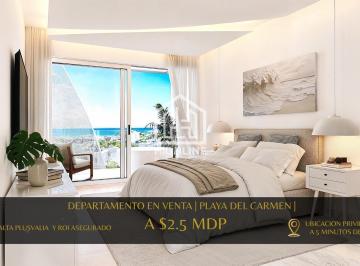 Departamento · 40m² · 1 Recámara · 1 Estacionamiento · 4 Calles del Mar en Playa del Carmen, Departamento en Venta, Alberca con Vista Al Mar