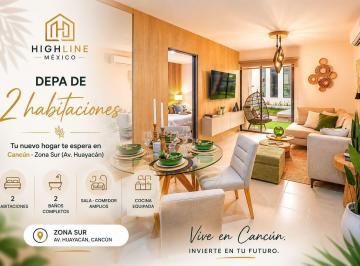 Departamento · 87m² · 2 Recámaras · Departamento en Venta en Cancún Zona Sur de Huayacan con 2 Recamaras con Acabados Funcionales