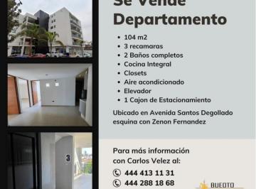 Departamento de 3 habitaciones, San Luis Potosí · Departamento en Santos Degollado 3 Rec