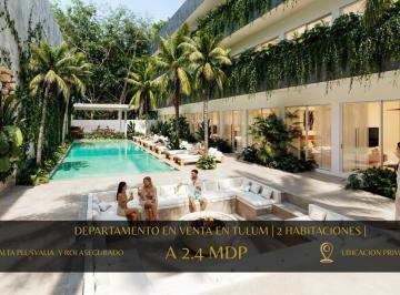 Departamento · 60m² · 2 Recámaras · 1 Estacionamiento · Departamento en Venta en Tulum | 2 Habitaciones | Amenidades Premium