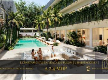 Departamento · 60m² · 2 Recámaras · 1 Estacionamiento · Departamento en Venta en Tulum | 2 Habitaciones | Amenidades Premium
