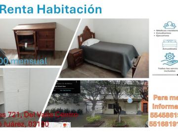 Departamento compartido de 1 habitación, Benito Juárez · Se Renta Bonita Habitación
