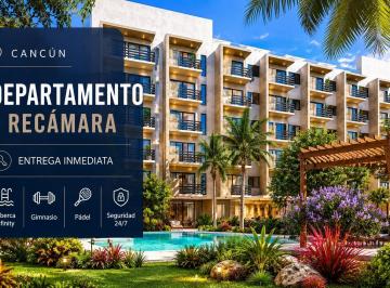 Departamento · 58m² · 1 Recámara · 1 Estacionamiento · Departamento en Cancún de 1 Recamara con Financiamiento a 15 Años| Zona de Plusvalía| Rooftop| Gym