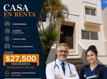 Casa de 3 habitaciones, Zapopan · Casa en Renta| 3 Pisos| 3 Recamaras Naciones Unidas Cerca de La Uag