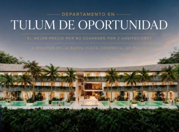 Departamento · 60m² · 2 Recámaras · 1 Estacionamiento · Departamento en Tulum de 2 Habitaciones Lock Off con Alberca con Carril de Nado y Gimnasio