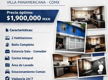 Departamento de 2 habitaciones, Coyoacán · Departamento en Venta Villa Panamericana Coyoacán