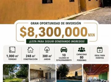 Inmueble productivo urbano · 248m² · 5 Recámaras · 8 Estacionamientos · Propiedad Para Inversionistas