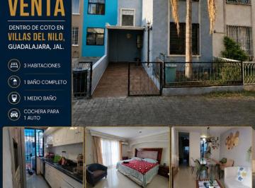 Casa en condominio de 3 habitaciones, Guadalajara · Casa en Venta en Guadalajara, Jalisco (Villas del Nilo)