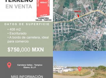 Terreno / Lote , Ebano · Terreno en Venta, Ideal Para Negocio