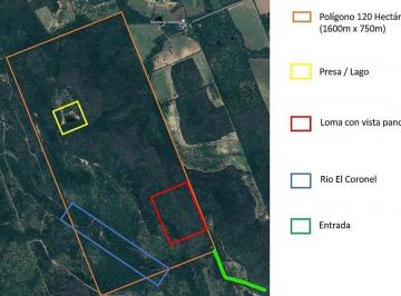 c2be8752e6fe8b24133ee5929b08521b87f6ebe09ac0df429022a33f0926d4b4 · Terreno 120 Hecta. a 3 Km de Carret. Nacional E Interserrana