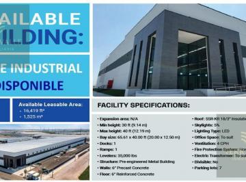 Nave industrial · 1525m² · Renta Nave Industrial
