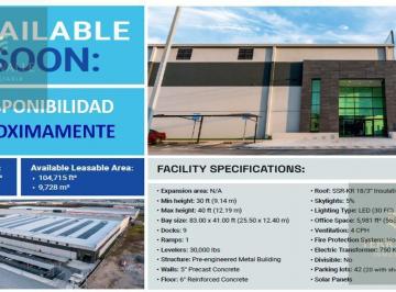 Nave industrial · 9728m² · Renta Nave Industrial